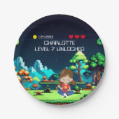 Leuke nieuwigheid computerspel verjaardagsfeestje papieren bordje (Voorkant)