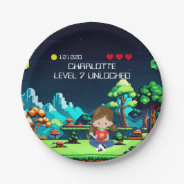 Leuke nieuwigheid computerspel verjaardagsfeestje papieren bordje