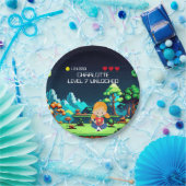 Leuke nieuwigheid computerspel verjaardagsfeestje papieren bordje (Feest)