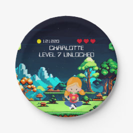 Leuke nieuwigheid computerspel verjaardagsfeestje papieren bordje