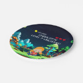 Leuke nieuwigheid computerspel verjaardagsfeestje papieren bordje (Gekanteld)