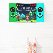 Leuke Nieuwigheid Computerspel Verjaardagsfeestje Spandoek (Insitu)