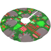 Leuke nijlpaard vrolijk kerstnijlpaard kerstboom rok (Gekanteld)