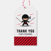 Leuke Ninja Warrior Kids Verjaardagsfeest Favor Cadeaulabel (Voorkant)