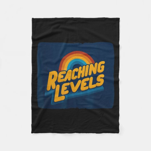 Leuke niveaus behalen met regenboogkostuum fleece deken (Voorkant)