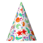 Leuke noedels Pride regenboog patroon Feesthoedjes (Achterkant)