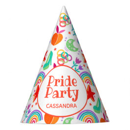 Leuke noedels Pride regenboog patroon Feesthoedjes