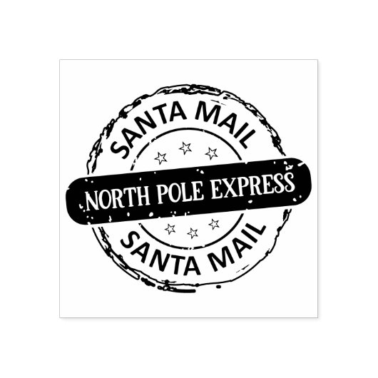 Leuke Noordpool Express Santa Mail Rubberstempel (Afrduk)