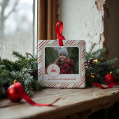 Leuke Noordpool Express trein eerste kerstfoto Keramisch Ornament