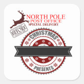 Leuke Noordpool levering Kerstmis Vierkante Sticker (Voorkant)