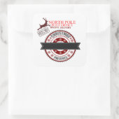 Leuke Noordpool levering Kerstmis Vierkante Sticker (Tas)