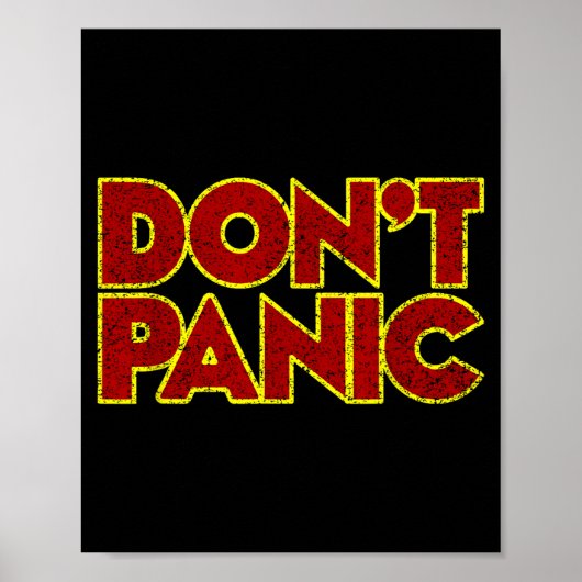 Leuke Nostalgische T-shirts Don't Panic - Dames Cl Poster (Voorkant)