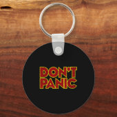 Leuke Nostalgische T-shirts Don't Panic - Dames Cl Sleutelhanger (Voorkant)