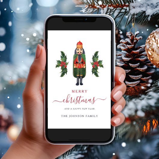 Leuke Notenkraker Kerstmis Feestdagenkaart