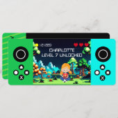 Leuke Noviteit Computerspel Verjaardagsfeestje Kaart (Voorkant / Achterkant)