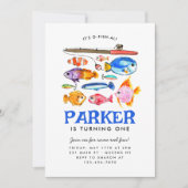 Leuke O-Fish-al Reel Fun Gone Fish Viste Verjaarda Kaart (Voorkant)