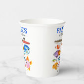 Leuke O-Fish-al Reel Fun Gone Fish Viste Verjaarda Papieren Bekers (Rechts)