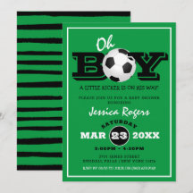 Leuke 'O Jongen' Voetbal Sport Baby Shower