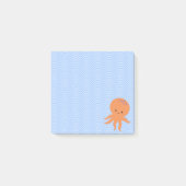 Leuke Octopus Cartoon Blauwe Waves Custom Post-it® Notes (Voorkant)