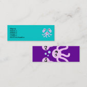 Leuke Octopus profiel kaarten Mini Visitekaartje (Voorkant / Achterkant)