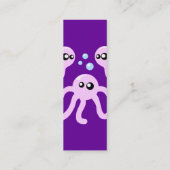 Leuke Octopus profiel kaarten Mini Visitekaartje (Achterkant)
