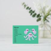 Leuke Octopus Visitekaartjes (Staand voorkant)