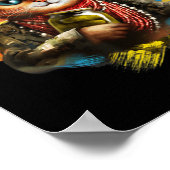 Leuke Oekraïense kat Soldaat Herdenkingsdag Retro  Poster (Hoek)