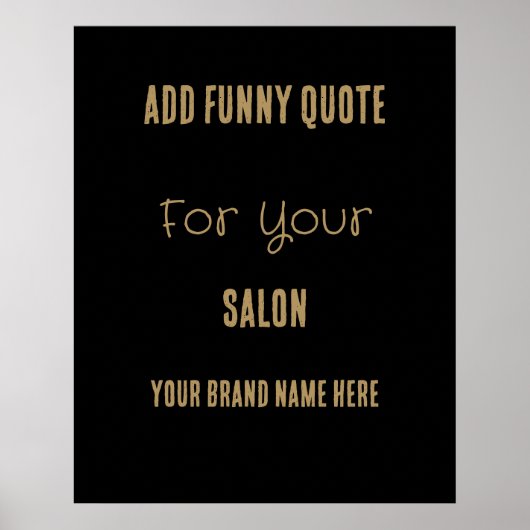 Leuke offerte voor uw Salon Gold Black Post Poster (Voorkant)