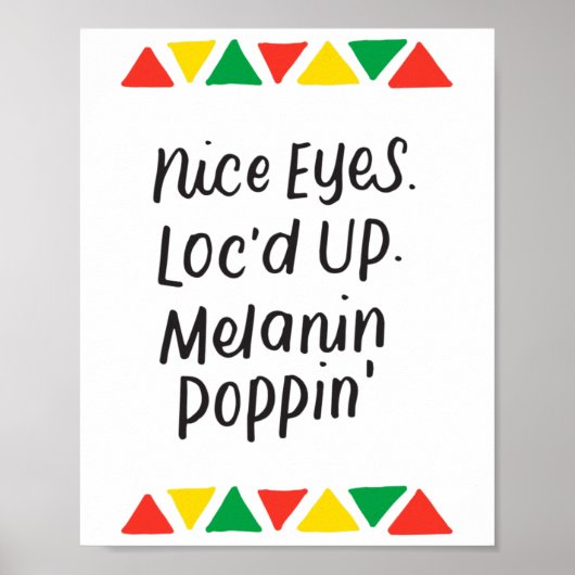 Leuke Ogen Loc'd Omhoog Melanine Knalt Dreadlocks Poster (Voorkant)