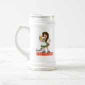 Leuke Oktoberfest-meisje met bier Bierpul (Links)