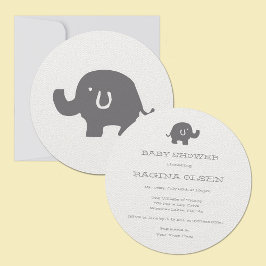 Leuke Olifant Baby Douche uitnodigingen