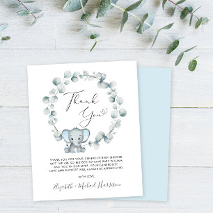 Leuke Olifant Baby Jongen Douche Dank u