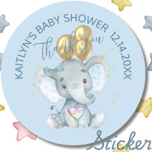 Leuke Olifant Baby Jongen Douche Dank u
