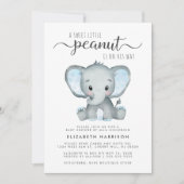 Leuke olifant baby jongen douche per mail kaart (Voorkant)