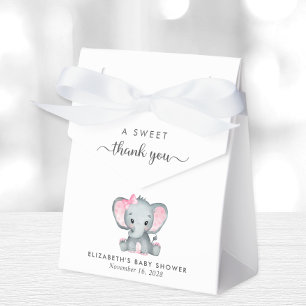 Leuke Olifant Baby Meisje Douche Dank u Bedankdoosjes