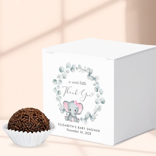 Leuke Olifant Baby Meisje Douche Dank u Bedankdoosjes