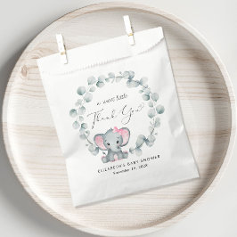 Leuke Olifant Baby Meisje Douche Dank u Bedankzakje