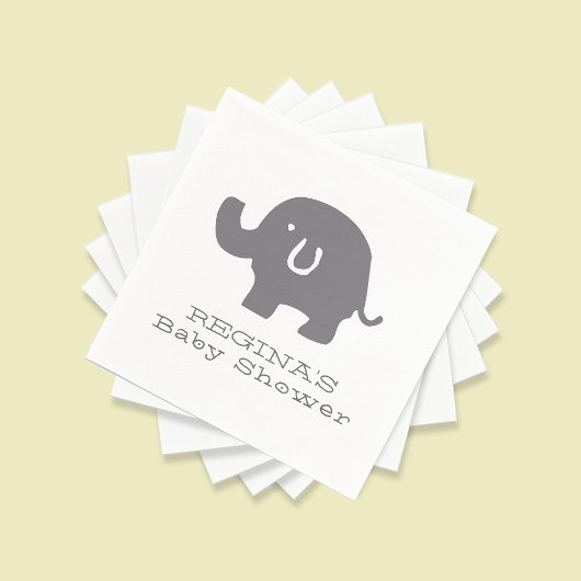 Leuke olifant Baby shower papieren servetten