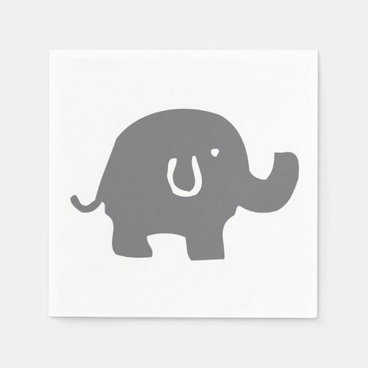 Leuke olifant Baby shower papieren servetten (Voorkant)