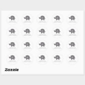 Leuke Olifant Baby shower Stickers (Vel)
