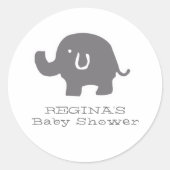 Leuke Olifant Baby shower Stickers (Voorkant)
