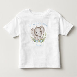Leuke olifant blauw groen verjaardag jongen kinder shirts