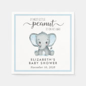 Leuke Olifant Blauwe Baby Jongen Douche Servet (Voorkant)