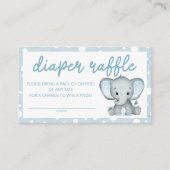 Leuke Olifant blauwe luier loterij ticket Informatiekaartje (Voorkant)