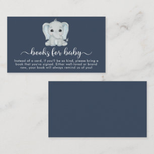 Leuke olifant boeken voor Baby shower Informatiekaartje