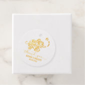 Leuke olifant dank u typografie bedankjes labels (Met doos)