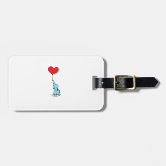 Leuke Olifant Doodle cartoon Design Bagagelabel (Voorkant horizontaal)