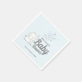 Leuke Olifant en Confetti Blue Baby shower Servet (Hoek)