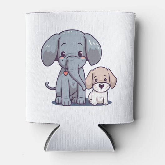 Leuke Olifant en hond Blikjeskoeler (Voorkant)