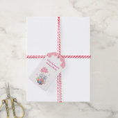 Leuke olifant en roze ballon dank u Label Cadeaulabel (Met Touw)